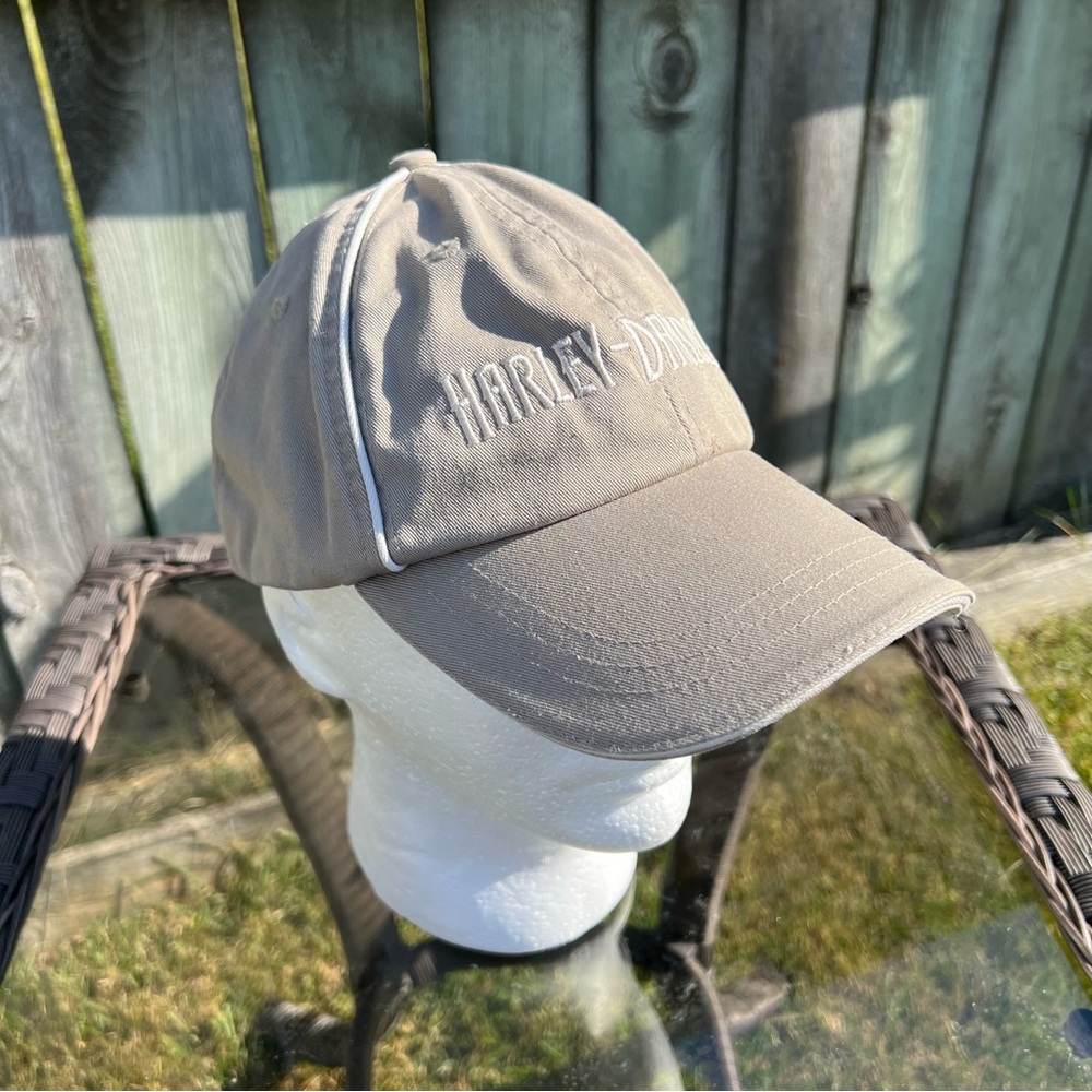 Classic Harley-Davidson Khaki Dad Hat Embroidered Logo Adjustable